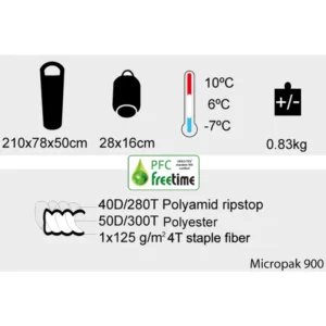 Sac de couchage 900 g | Micropak 900 | Freetime