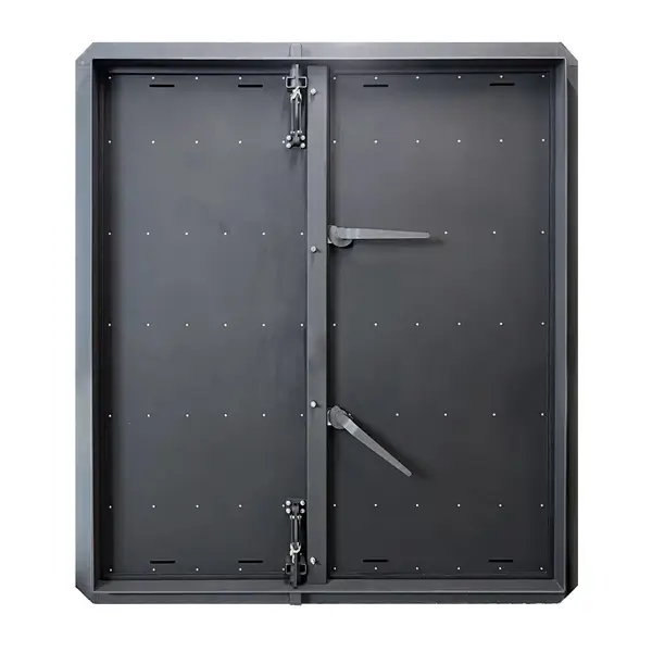 Porte para-souffle 1 bar 2 vantaux vue intérieure.