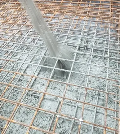 Béton armé pour un bunker NRBC.