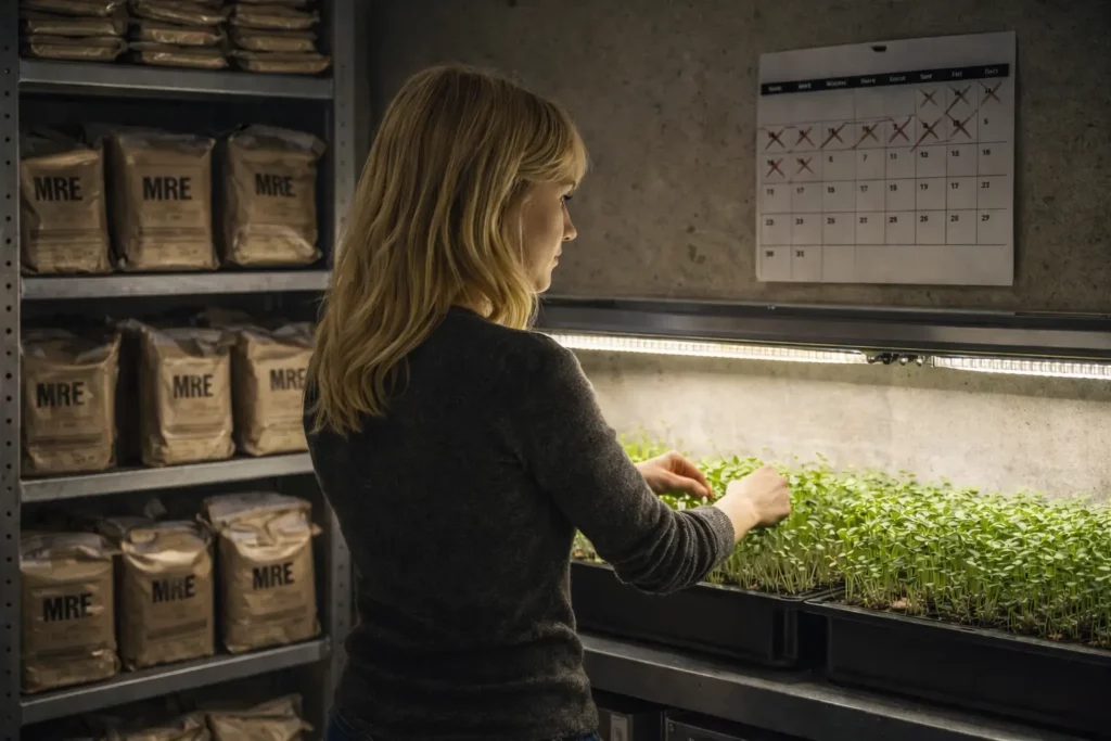 La nourriture est un élément majeur qui limite la durée pendant laquelle on peut rester dans un bunker.